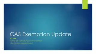 CAS Exemption SmartForm Application Process Update