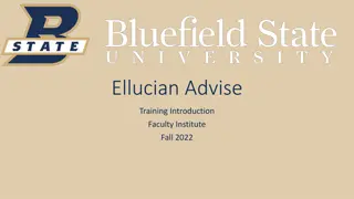 Ellucian Advise Faculty Training Guide