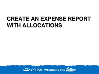 Efficient Expense Reporting with Allocations