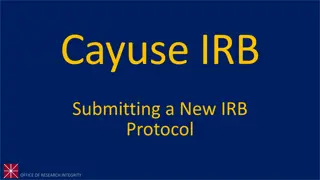 Guideline for Submitting a New IRB Protocol