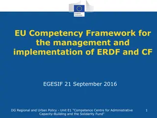 EU Competency Framework for ERDF/CF Management & Implementation