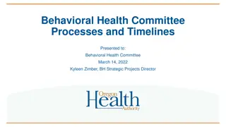 Behavioral Health Committee Processes and Timelines Summary