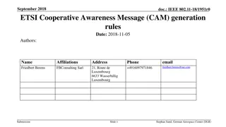 IEEE 802.11-18/1951r0 ETSI CAM Generation Rules