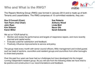 Overview of RWG Achievements and Impact since 2013