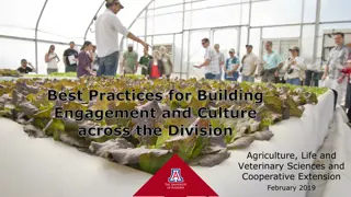 Building Engagement and Culture in Agriculture & Veterinary Sciences