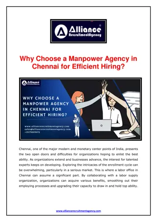 Why Choose a Manpower Agency in Chennai for Efficient Hiring