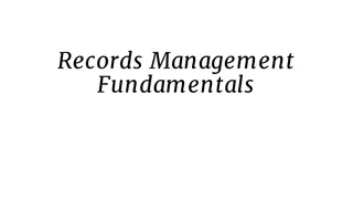 Records Management Fundamentals Training Overview