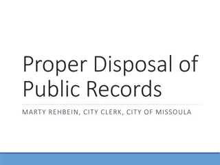 Proper Disposal of Public Records Guidelines in Montana