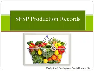 Understanding Production Records for Menu Planning in Food Service