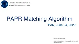 Exact Identifier Matching Workflow for PAPR Database Management