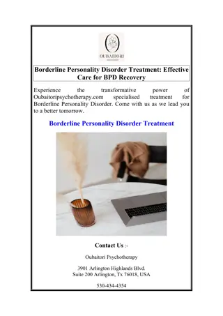 Borderline Personality Disorder Treatment Effective Care for BPD Recovery