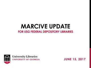 Implementation Timeline and Process for USG Federal Depository Libraries