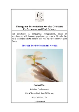 Therapy for Perfectionism Nevada Overcome Perfectionism and Find Balance