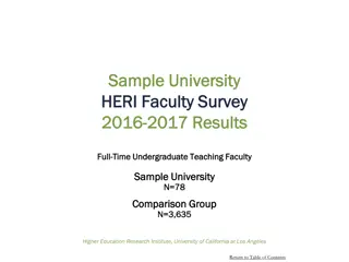 HERI Faculty Survey 2016-2017 Results: Key Findings on Faculty Engagement and Satisfaction