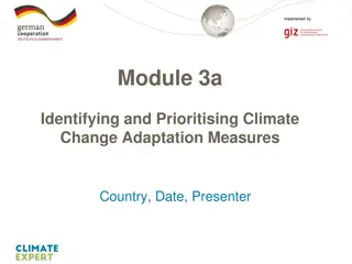 Climate Change Adaptation Measures and Strategies