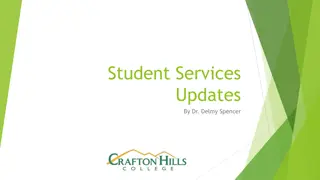 Campus Student Services Updates and Volunteer Opportunities