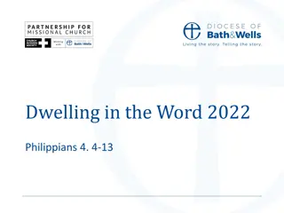 Dwell in the Word 2022: Philippians 4:4-13 Reflections