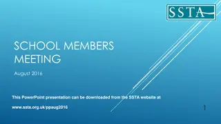 SSTA School Members Meeting Presentation August 2016