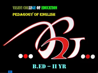 Comprehensive Pedagogy of English for B.Ed Second Year Trainee Teacher at VCE Hr. Sec. School