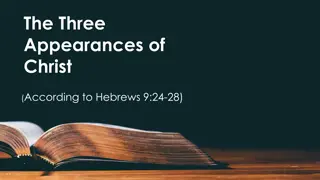 Reflections on the Three Appearances of Christ and His Current Role