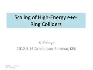 Scaling of High-Energy e+e- Ring Colliders and Proposed Parameters