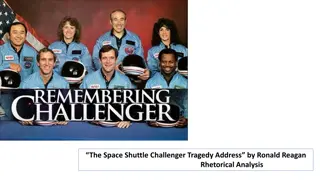 Analyzing Ronald Reagan's Rhetorical Approach in The Space Shuttle Challenger Tragedy Address