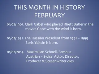 This Month in History - February Highlights