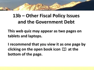 Fiscal Policy Issues and the Government Debt