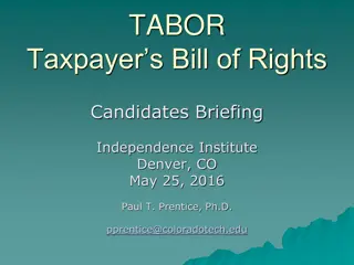 TABOR: Taxpayer's Bill of Rights Overview