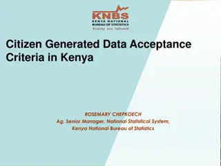 Citizen-Generated Data Acceptance Criteria in Kenya: Enhancing Data Quality and Utilization