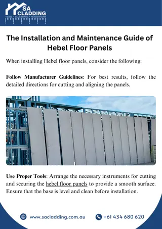 The Installation and Maintenance Guide of Hebel Floor Panels