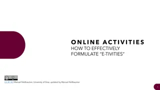 Effective Formulation of E-Tivities for Engaging Online Activities