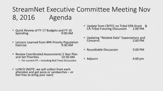 StreamNet Executive Committee Meeting Update - Nov. 8, 2016