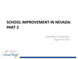 School Improvement in Nevada: State Board of Education Overview