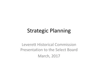 Leverett Historical Commission Strategic Planning Presentation Overview