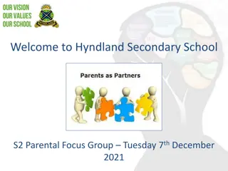 Hyndland Secondary School S2 Parental Focus Group Event