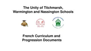 French Curriculum and Progression Overview in Unity Schools