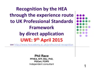 HEA Professional Recognition in the UK Higher Education Sector