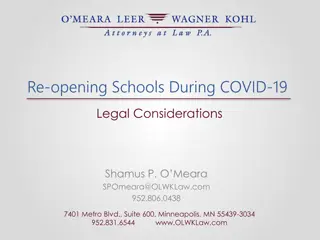 Legal Considerations for Re-opening Schools Amid COVID-19