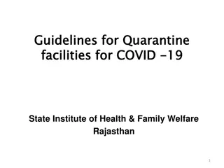 Guidelines for COVID-19 Quarantine Facilities by State Institute of Health & Family Welfare