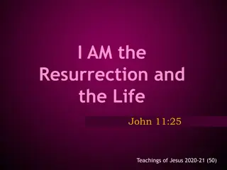 Jesus: The Resurrection and The Life in John 11:25