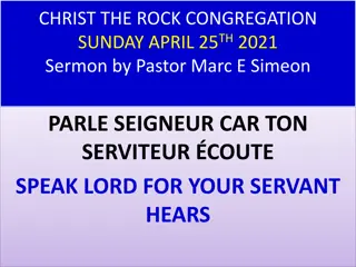 Sermon: Speak, Lord, for Your Servant Hears - April 25th, 2021