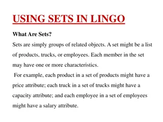 Sets in LINGO: Types, Syntax, and Usage