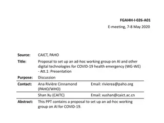 Proposal for Setting Up Ad-Hoc Working Group on AI for COVID-19 Health Emergency