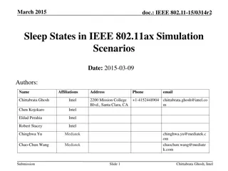 IEEE 802.11ax Sleep States Analysis