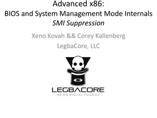 SMI Suppression in x86 BIOS Management