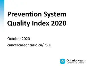 Cancer Prevention System Quality Index 2020: Addressing Cancer Risk Factors in Ontario