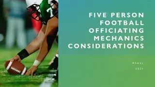 Five-Person Football Officiating Mechanics Considerations in MSHSL 2.0.2.1