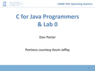 Operating Systems in C for Java Programmers