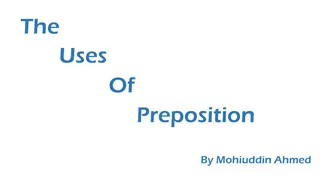 Prepositions by Mohiuddin Ahmed